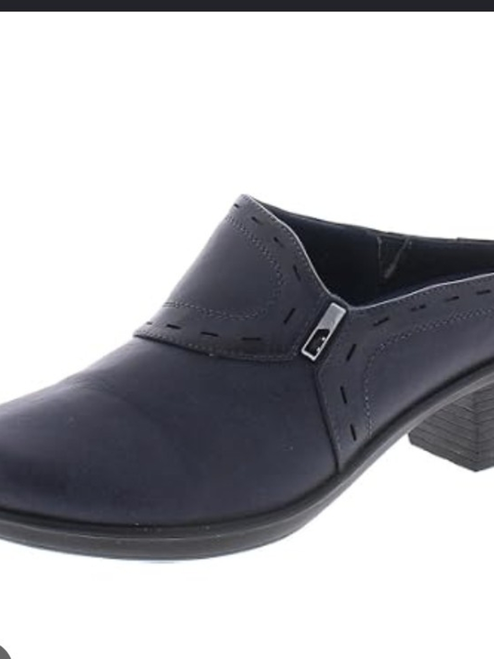 easy street Black Low Heel Slip-On Mule